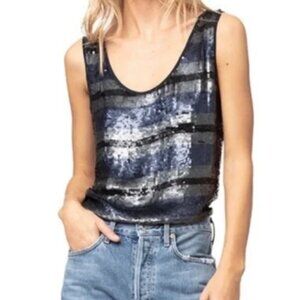 AS By DF The Sequin Stripe Rugby Tank
